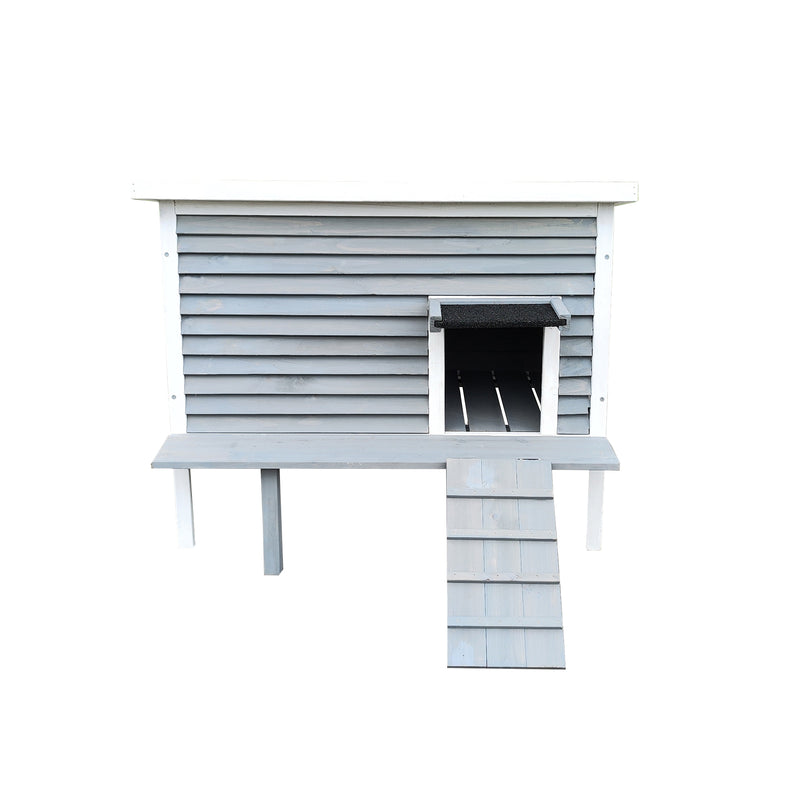 Outdoor Breathable Cat House for Outside Cats,Cat Shelter for Feral Cats with Escape Door,Porch Deck